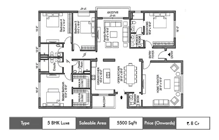 Adarsh Palm Acres – Phase 3 Floor Plan